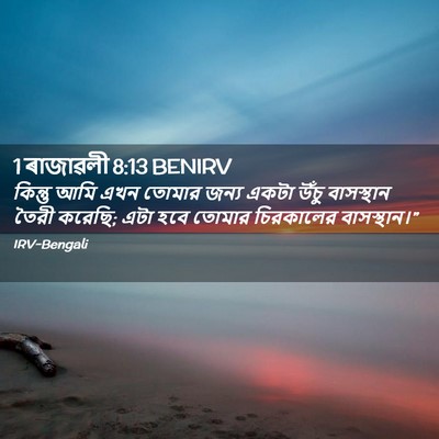 Picture 02 - 1 ৰাজাৱলী 8:13 BENIRV - কিন্তু আমি এখন - Bible Verse Picture