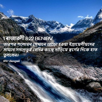 Picture 02 - 1 ৰাজাৱলী 8:22 BENIRV - তারপর শলোমন - Bible Verse Picture