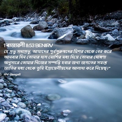 Picture 02 - 1 ৰাজাৱলী 8:53 BENIRV - হে প্রভু সদাপ্রভু, - Bible Verse Picture
