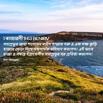Picture 02 - 1 ৰাজাৱলী 8:63 BENIRV - সদাপ্রভুর জন্য - Bible Verse Picture