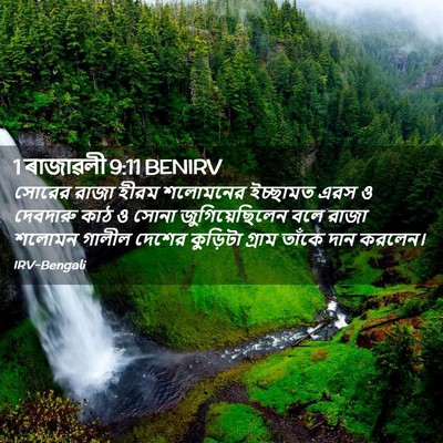 Picture 02 - 1 ৰাজাৱলী 9:11 BENIRV - সোরের রাজা হীরম - Bible Verse Picture