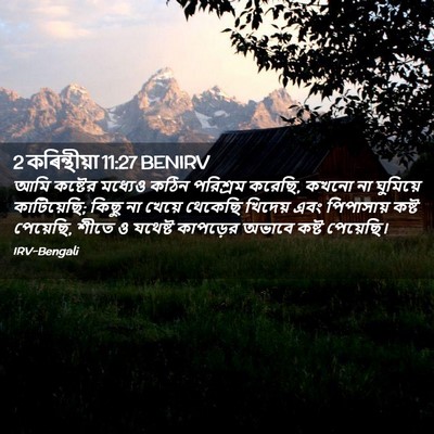 Picture 02 - 2 কৰিন্থীয়া 11:27 BENIRV - আমি কষ্টের মধ্যেও - Bible Verse Picture