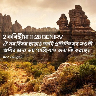Picture 02 - 2 কৰিন্থীয়া 11:28 BENIRV - ঐ সব বিষয় ছাড়াও - Bible Verse Picture