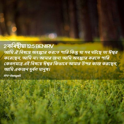 Picture 02 - 2 কৰিন্থীয়া 12:5 BENIRV - আমি ঐ বিষয়ে - Bible Verse Picture