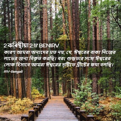 Picture 02 - 2 কৰিন্থীয়া 2:17 BENIRV - কারণ আমরা অন্যদের - Bible Verse Picture