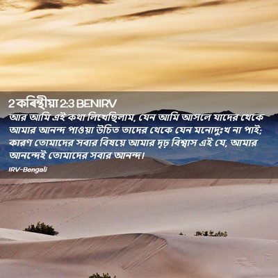 Picture 02 - 2 কৰিন্থীয়া 2:3 BENIRV - আর আমি এই কথা - Bible Verse Picture