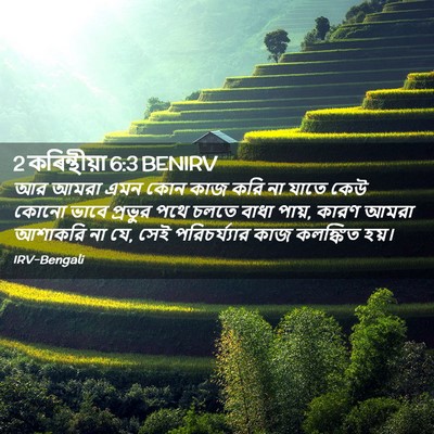 Picture 02 - 2 কৰিন্থীয়া 6:3 BENIRV - আর আমরা এমন কোন কাজ - Bible Verse Picture
