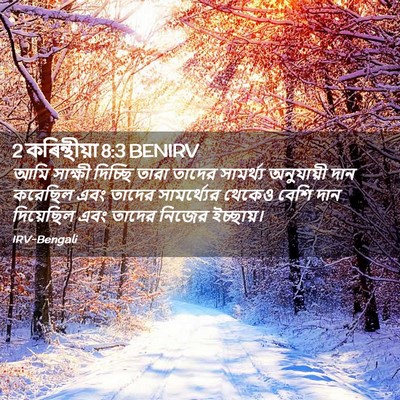 Picture 02 - 2 কৰিন্থীয়া 8:3 BENIRV - আমি সাক্ষী দিচ্ছি - Bible Verse Picture