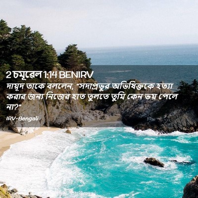 Picture 02 - 2 চমূৱেল 1:14 BENIRV - দায়ূদ তাকে বললেন, - Bible Verse Picture