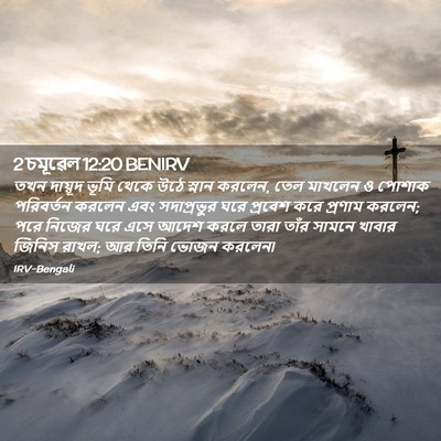 Picture 02 - 2 চমূৱেল 12:20 BENIRV - তখন দায়ূদ ভূমি - Bible Verse Picture