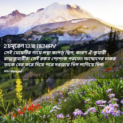 Picture 02 - 2 চমূৱেল 13:18 BENIRV - সেই মেয়েটির - Bible Verse Picture