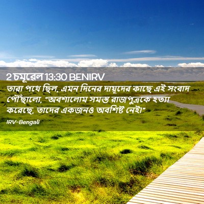 Picture 02 - 2 চমূৱেল 13:30 BENIRV - তারা পথে ছিল, এমন - Bible Verse Picture