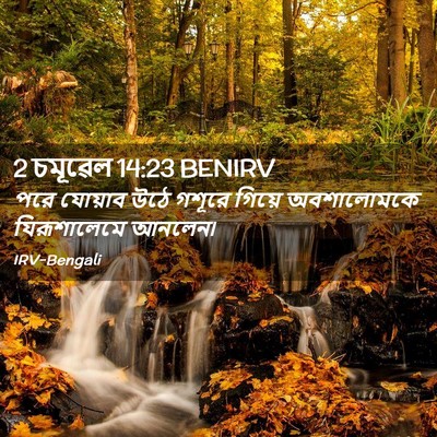Picture 02 - 2 চমূৱেল 14:23 BENIRV - পরে যোয়াব উঠে - Bible Verse Picture
