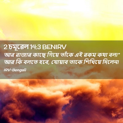 Picture 02 - 2 চমূৱেল 14:3 BENIRV - আর রাজার কাছে - Bible Verse Picture