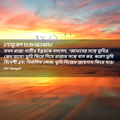 Picture 02 - 2 চমূৱেল 15:19 BENIRV - তখন রাজা গাতীয় - Bible Verse Picture