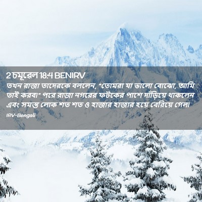 Picture 02 - 2 চমূৱেল 18:4 BENIRV - তখন রাজা তাদেরকে - Bible Verse Picture