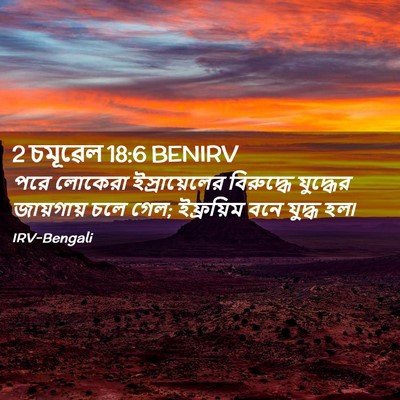 Picture 02 - 2 চমূৱেল 18:6 BENIRV - পরে লোকেরা - Bible Verse Picture