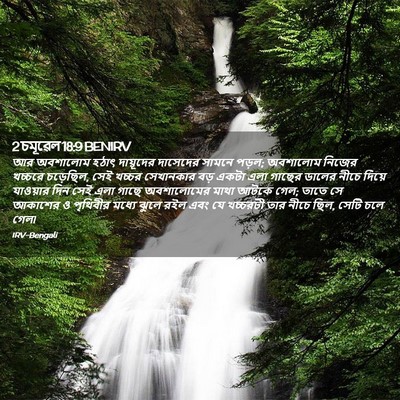 Picture 02 - 2 চমূৱেল 18:9 BENIRV - আর অবশালোম হঠাৎ - Bible Verse Picture