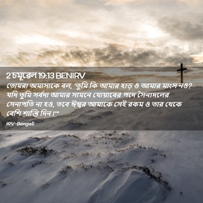 Picture 02 - 2 চমূৱেল 19:13 BENIRV - তোমরা অমাসাকে বল, - Bible Verse Picture