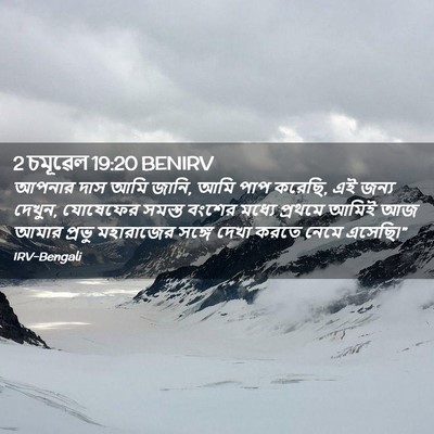 Picture 02 - 2 চমূৱেল 19:20 BENIRV - আপনার দাস আমি জানি, - Bible Verse Picture