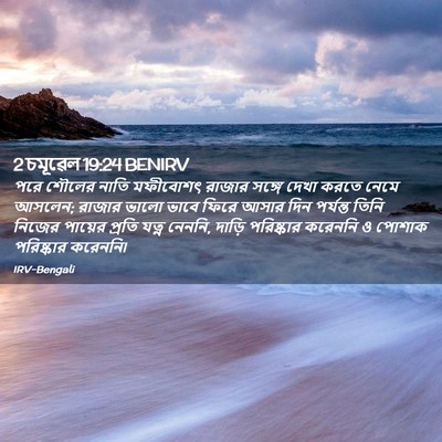 Picture 02 - 2 চমূৱেল 19:24 BENIRV - পরে শৌলের নাতি - Bible Verse Picture