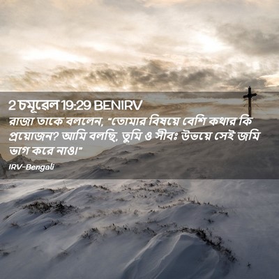 Picture 02 - 2 চমূৱেল 19:29 BENIRV - রাজা তাকে বললেন, - Bible Verse Picture