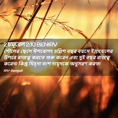 Picture 02 - 2 চমূৱেল 2:10 BENIRV - শৌলের ছেলে ঈশবোশৎ - Bible Verse Picture