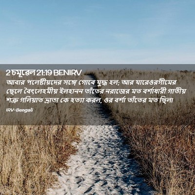 Picture 02 - 2 চমূৱেল 21:19 BENIRV - আবার পলেষ্টীয়দের - Bible Verse Picture