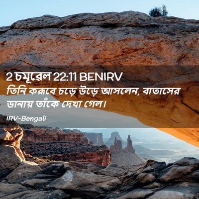 Picture 02 - 2 চমূৱেল 22:11 BENIRV - তিনি করূবে চড়ে - Bible Verse Picture