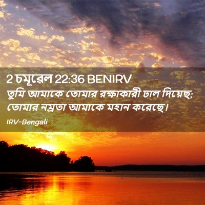 Picture 02 - 2 চমূৱেল 22:36 BENIRV - তুমি আমাকে তোমার - Bible Verse Picture