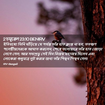 Picture 02 - 2 চমূৱেল 23:10 BENIRV - ইতিমধ্যে তিনি - Bible Verse Picture