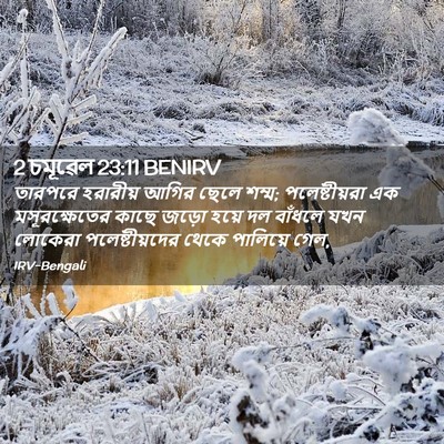 Picture 02 - 2 চমূৱেল 23:11 BENIRV - তারপরে হরারীয় - Bible Verse Picture