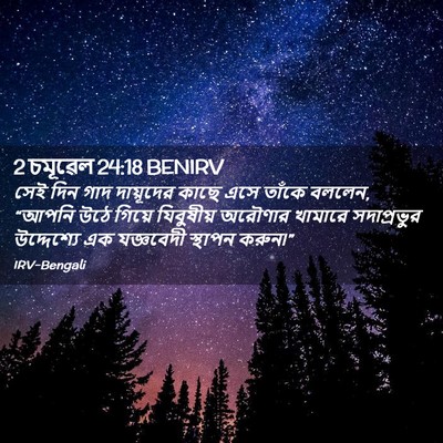Picture 02 - 2 চমূৱেল 24:18 BENIRV - সেই দিন গাদ - Bible Verse Picture