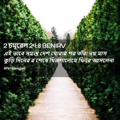 Picture 02 - 2 চমূৱেল 24:8 BENIRV - এই ভাবে সমস্ত দেশ - Bible Verse Picture