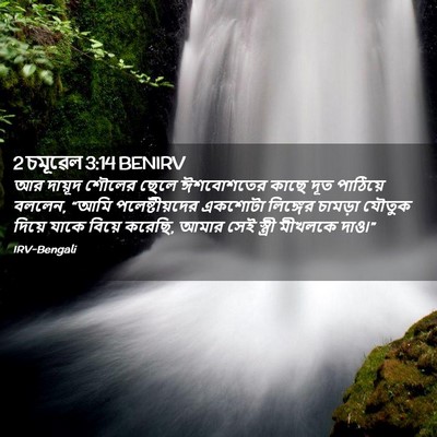 Picture 02 - 2 চমূৱেল 3:14 BENIRV - আর দায়ূদ শৌলের - Bible Verse Picture