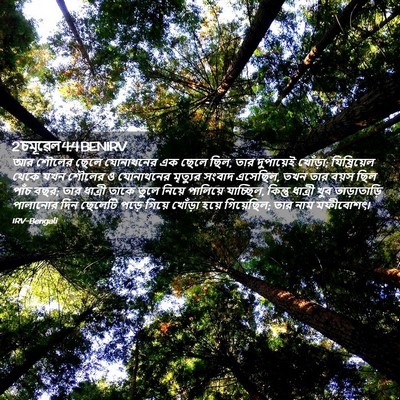 Picture 02 - 2 চমূৱেল 4:4 BENIRV - আর শৌলের ছেলে - Bible Verse Picture