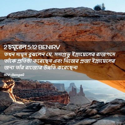 Picture 02 - 2 চমূৱেল 5:12 BENIRV - তখন দায়ূদ বুঝলেন - Bible Verse Picture