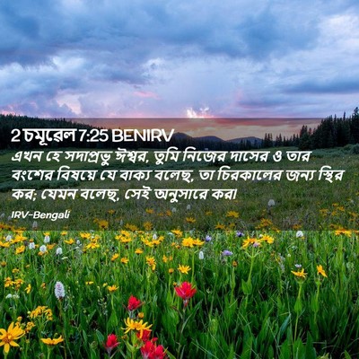 Picture 02 - 2 চমূৱেল 7:25 BENIRV - এখন হে সদাপ্রভু - Bible Verse Picture