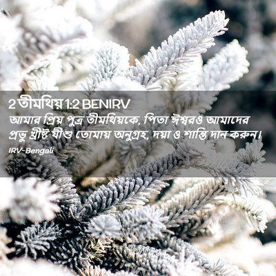Picture 02 - 2 তীমথিয় 1:2 BENIRV - আমার প্রিয় পুত্র - Bible Verse Picture