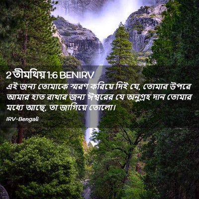 Picture 02 - 2 তীমথিয় 1:6 BENIRV - এই জন্য তোমাকে - Bible Verse Picture