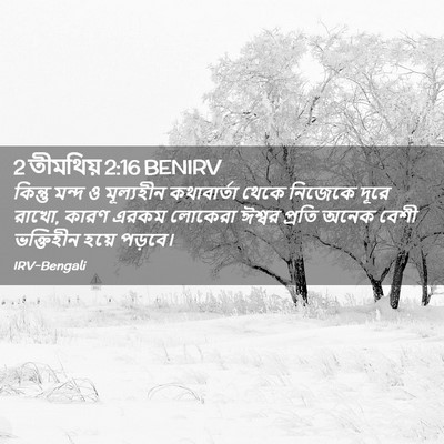 Picture 02 - 2 তীমথিয় 2:16 BENIRV - কিন্তু মন্দ ও - Bible Verse Picture