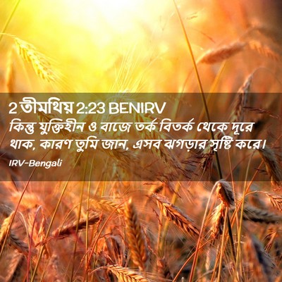 Picture 02 - 2 তীমথিয় 2:23 BENIRV - কিন্তু যুক্তিহীন - Bible Verse Picture