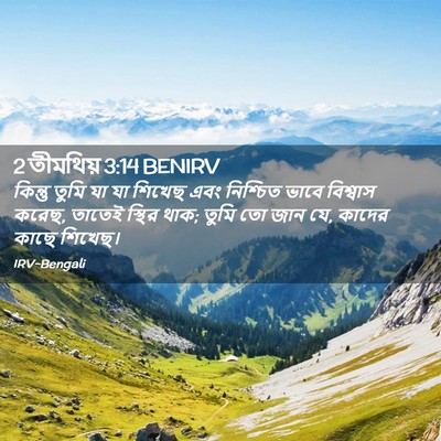 Picture 02 - 2 তীমথিয় 3:14 BENIRV - কিন্তু তুমি যা যা - Bible Verse Picture