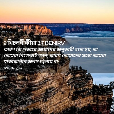 Picture 02 - 2 থিচলনীকীয়া 3:7 BENIRV - কারণ কি প্রকারে - Bible Verse Picture