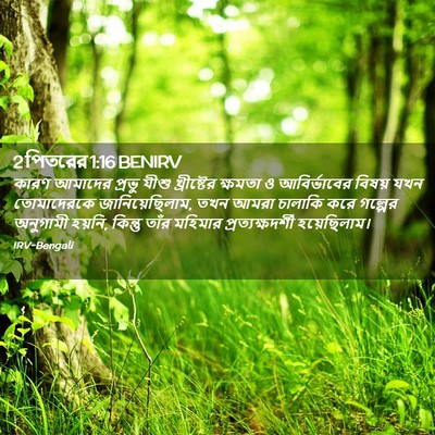 Picture 02 - 2 পিতরের 1:16 BENIRV - কারণ আমাদের প্রভু - Bible Verse Picture