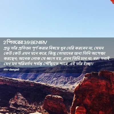 Picture 02 - 2 পিতরের 3:9 BENIRV - প্রভু তাঁর - Bible Verse Picture