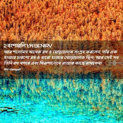 Picture 02 - 2 বংশাৱলি 1:14 BENIRV - আর শলোমন অনেক রথ ও - Bible Verse Picture