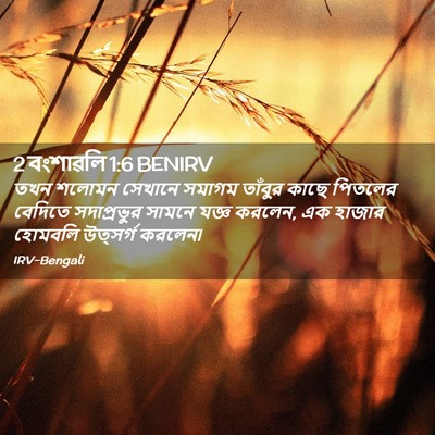 Picture 02 - 2 বংশাৱলি 1:6 BENIRV - তখন শলোমন সেখানে - Bible Verse Picture