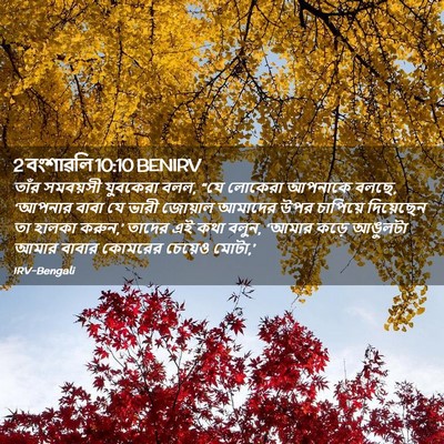 Picture 02 - 2 বংশাৱলি 10:10 BENIRV - তাঁর সমবয়সী - Bible Verse Picture