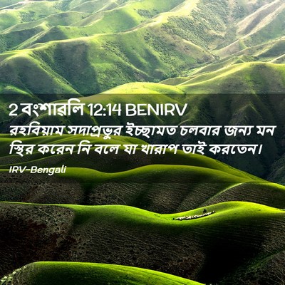 Picture 02 - 2 বংশাৱলি 12:14 BENIRV - রহবিয়াম - Bible Verse Picture